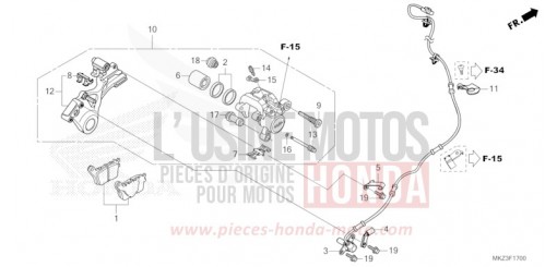 ETRIER DE FREIN ARRIERE CBR600R3R de 2024